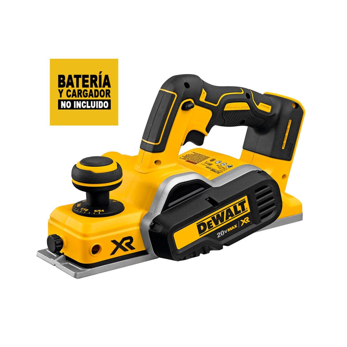 CEPILLO INALÁMBRICO 20V. XR 2MM BARETOOL BRUSHLESS DEWALT DCP580B1