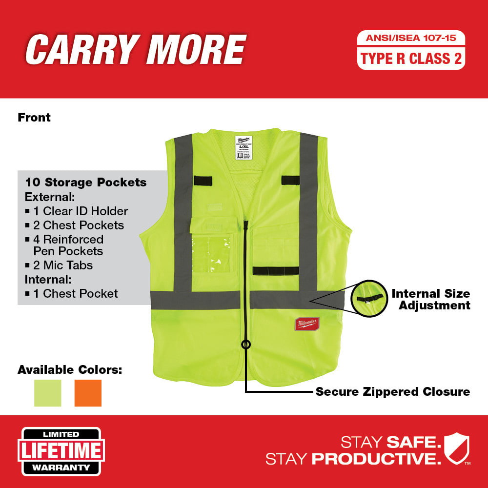 Chaleco De Seguridad Amarillo CH/M Milwaukee 48-73-50212