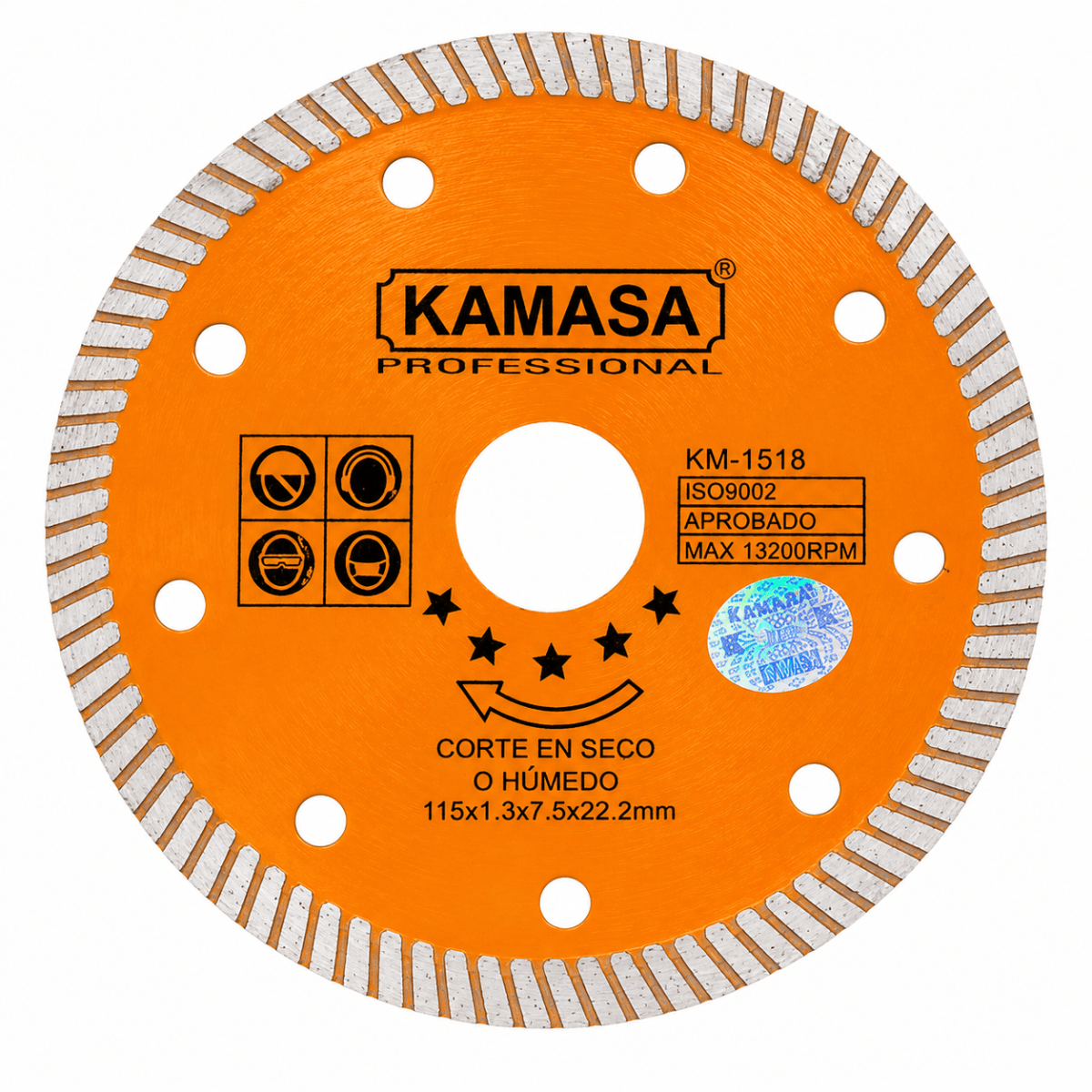 DISCO DIAMANTE TURBO 115MM NARANJA KAMASA/ KM15181