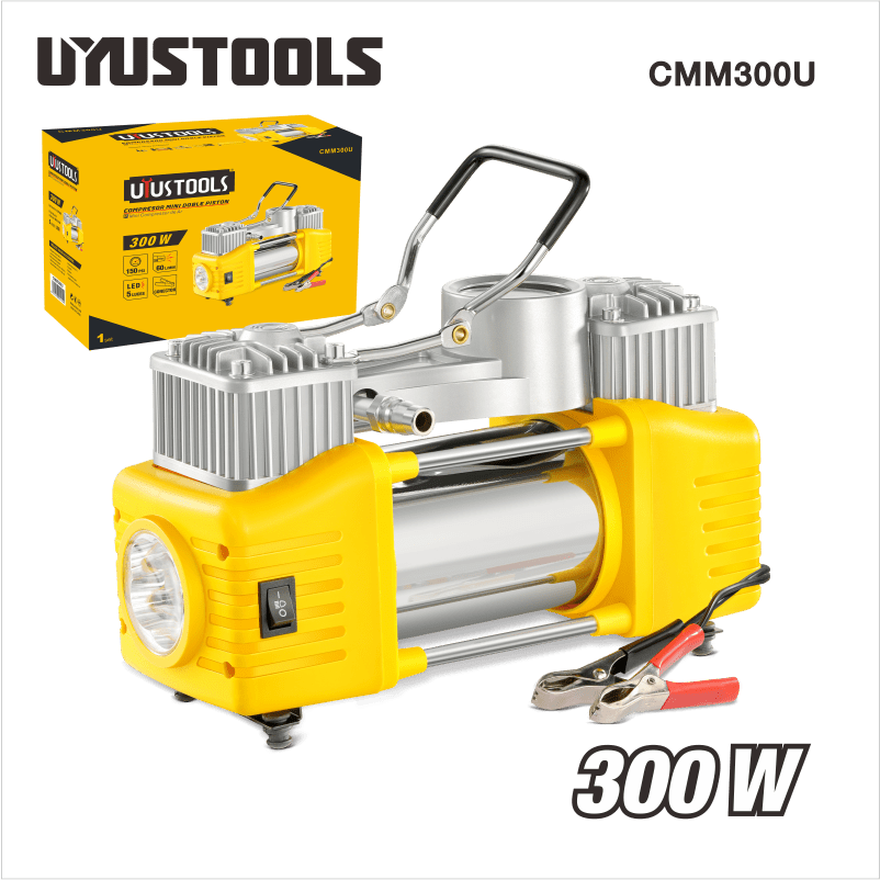 MINI COMPRESORA A BATERÍA DOBLE PISTÓN 300W CMM300U UYUSTOOLS2