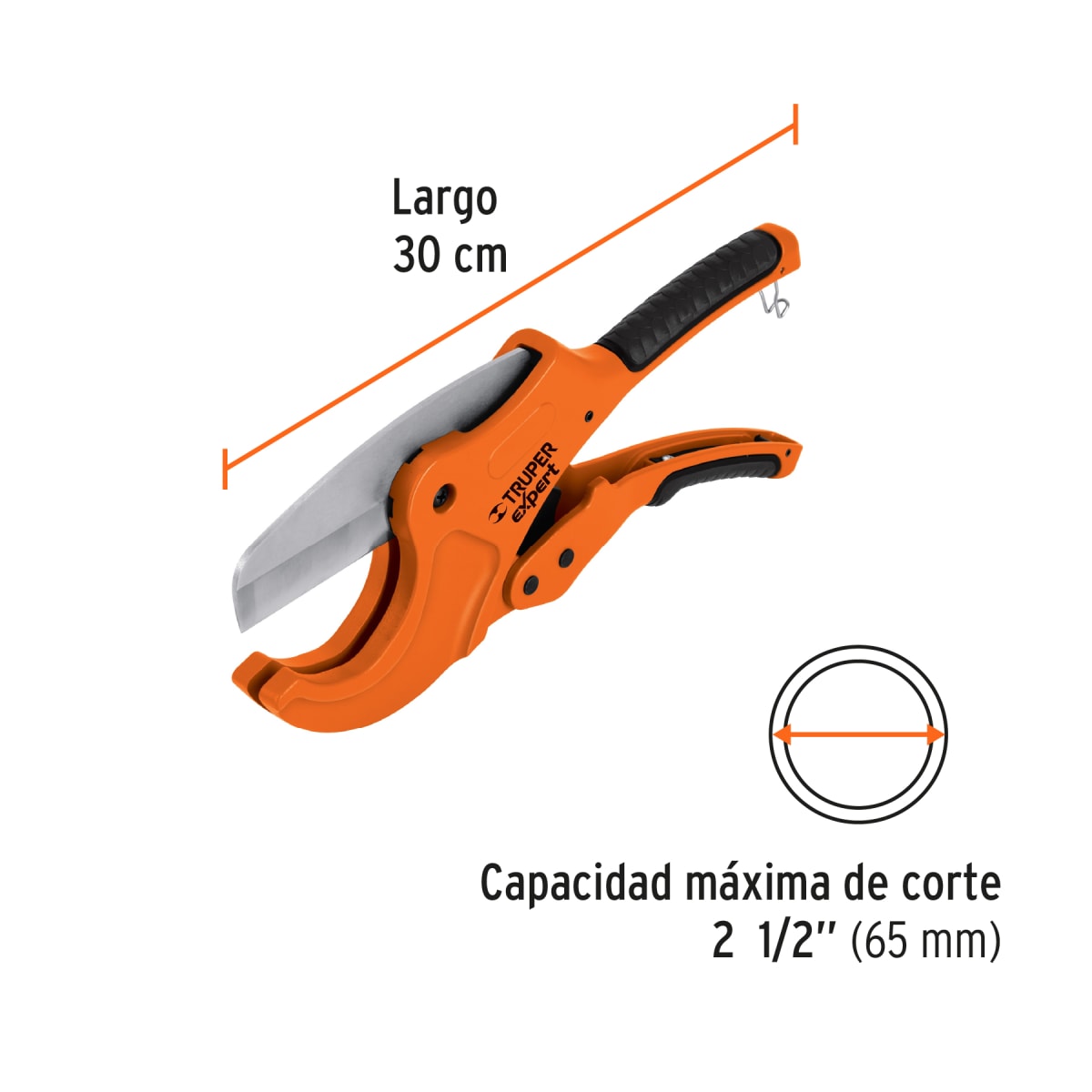 Cortador profesional tubo de plástico, corte 2-1/2