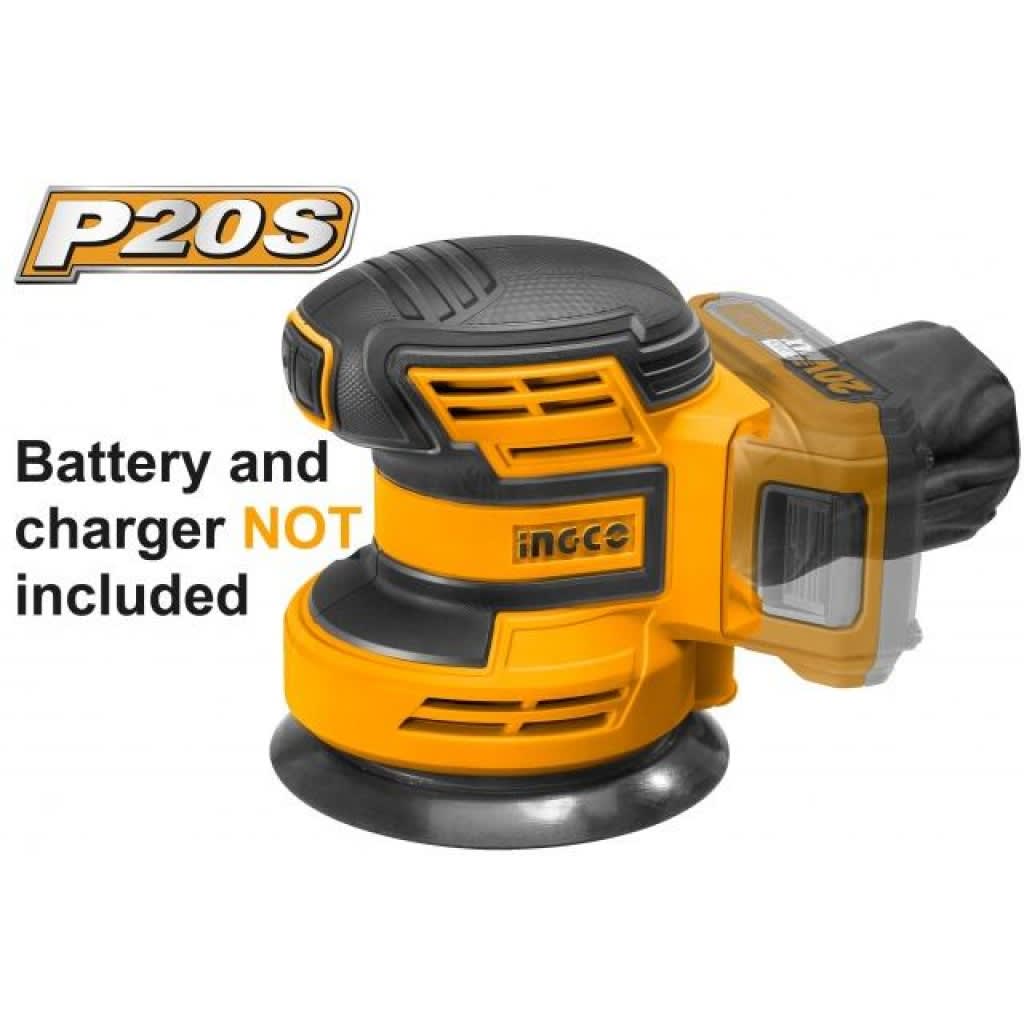 LIJADORA ROTO ORBITAL DE PALMA INALAMBRICA 20V P20S CROSLI2001 INGCO1