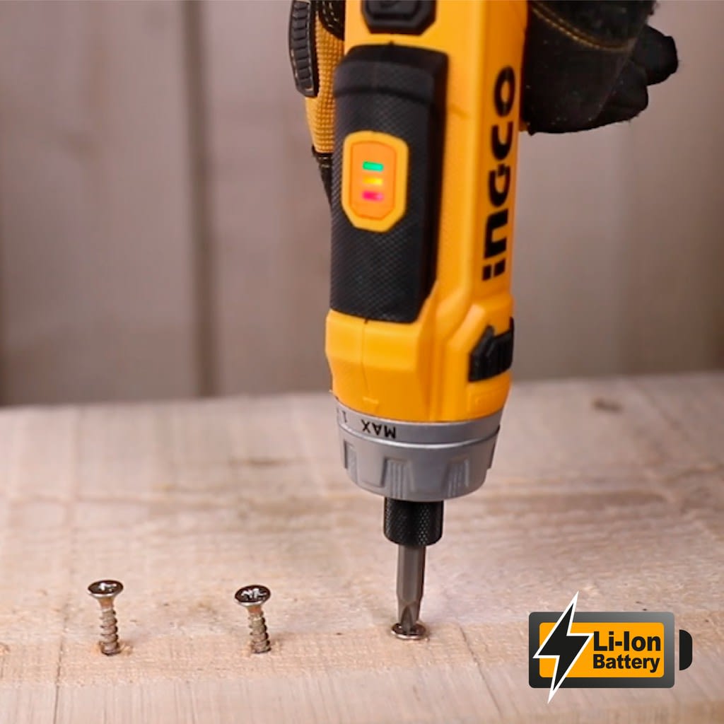 ATORNILLADOR ANGULAR INALAMBRICO 8 V. 