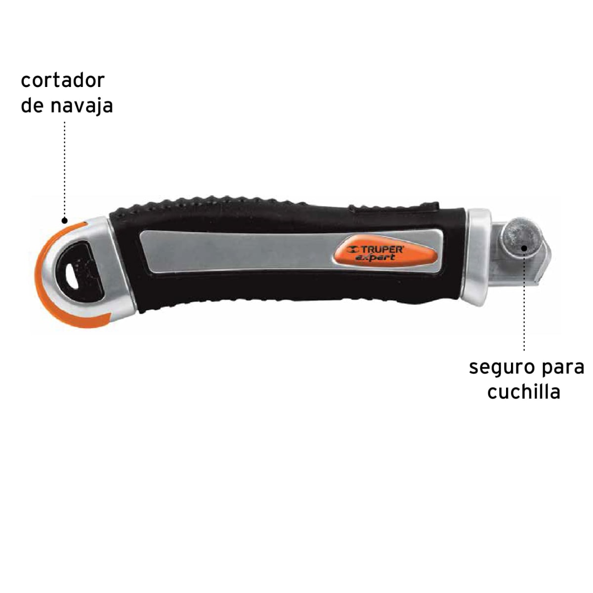 CUTTER 18 MM TRABAJO PESADO C/ALMA METÁLICA Y GRIP, EXPERT1