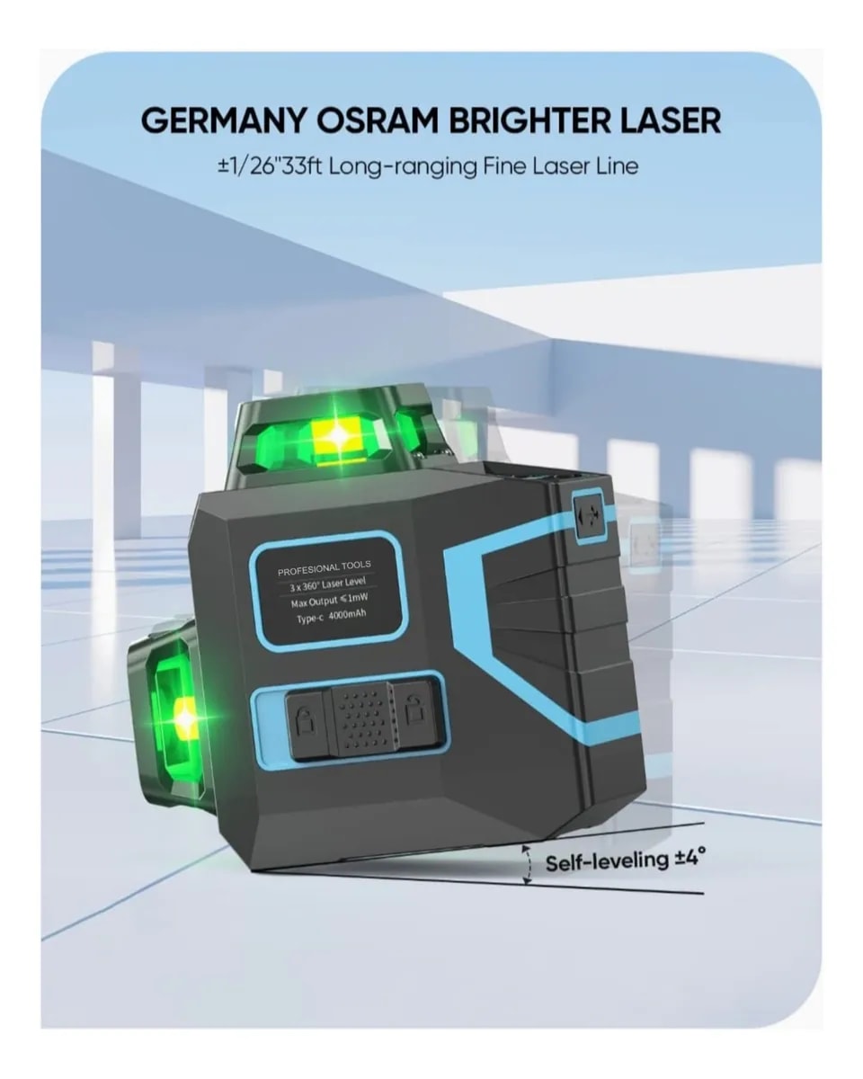 Nivel laser americano 12 lineas verdes CUBE PRO - 360G3