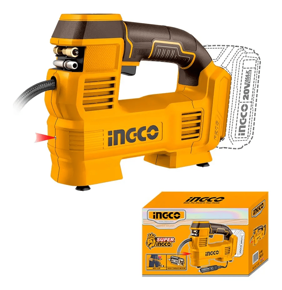 MINI COMPRESOR INFLADOR DE AIRE 160 PSI 20V INGCO CACLI20121