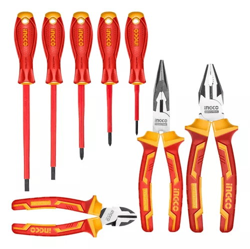 KIT DE HERRAMIENTAS MANUALES DIELECTRICOS 1000V INGCO / HKIST30811