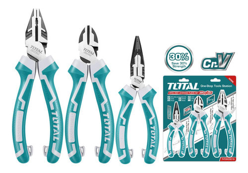SET DE ALICATES COMBINADOS INDUSTRIAL 3PCS TOTAL1