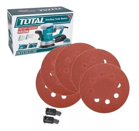 LIJADORA ROTO ORBITAL ELECTRICA 450W + 5 PZS DE LIJA TOTAL TF20415062