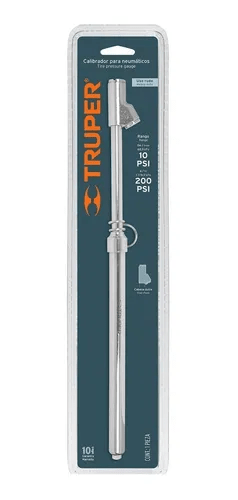 Calibrador de Presión 200 PSI Cabeza Doble, Uso Rudo TRUPER 182441