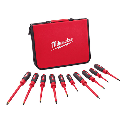 JUEGO DESTORNILLADOR CON AISLAMIENTO 10 PCS 1000V MILWAUKEE / 48-22-22101