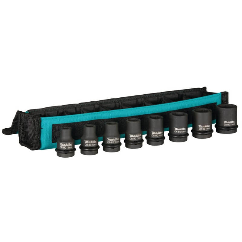 Set de 8 Piezas de Dados de Impacto 8mm a 21mm Makita E-029891
