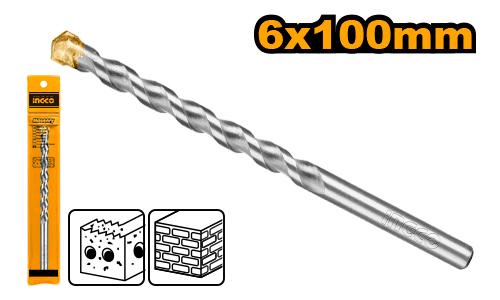 BROCA PARA CONCRETO INDUSTRIAL 6X100MM INGCO (DBM111061)1