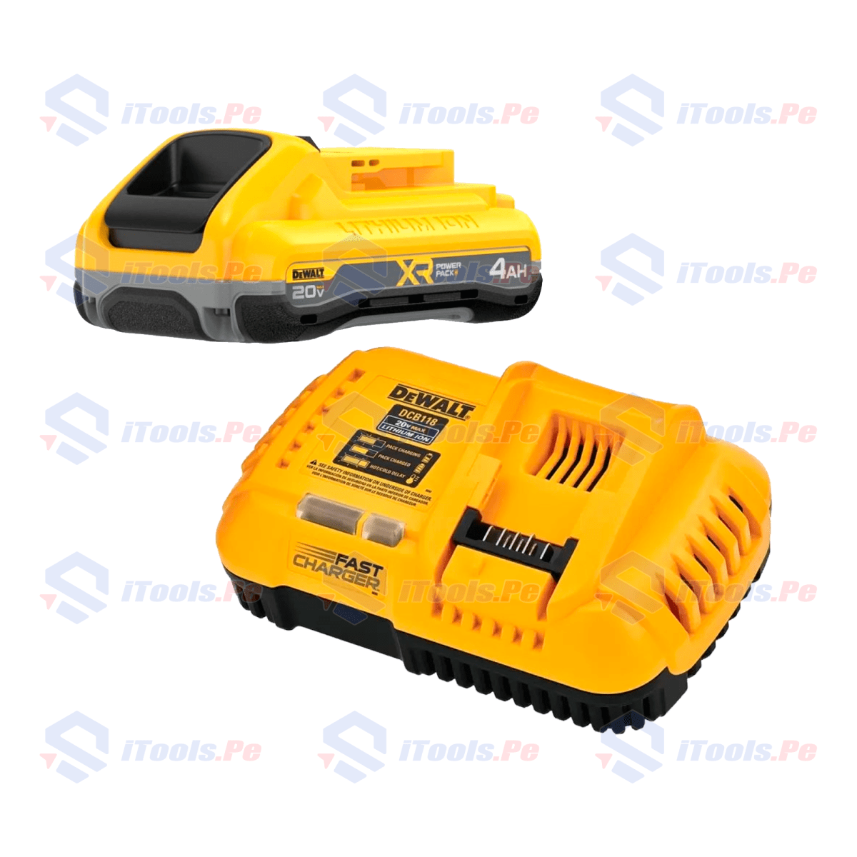 KIT BATERÍA POWER PACK 4AH + CARGADOR RÁPIDO DEWALT1