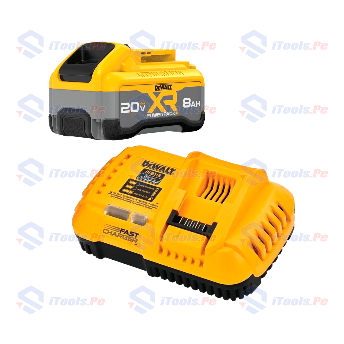 KIT BATERÍA POWERPACK 8AH + CARGADOR RÁPIDO DEWALT1