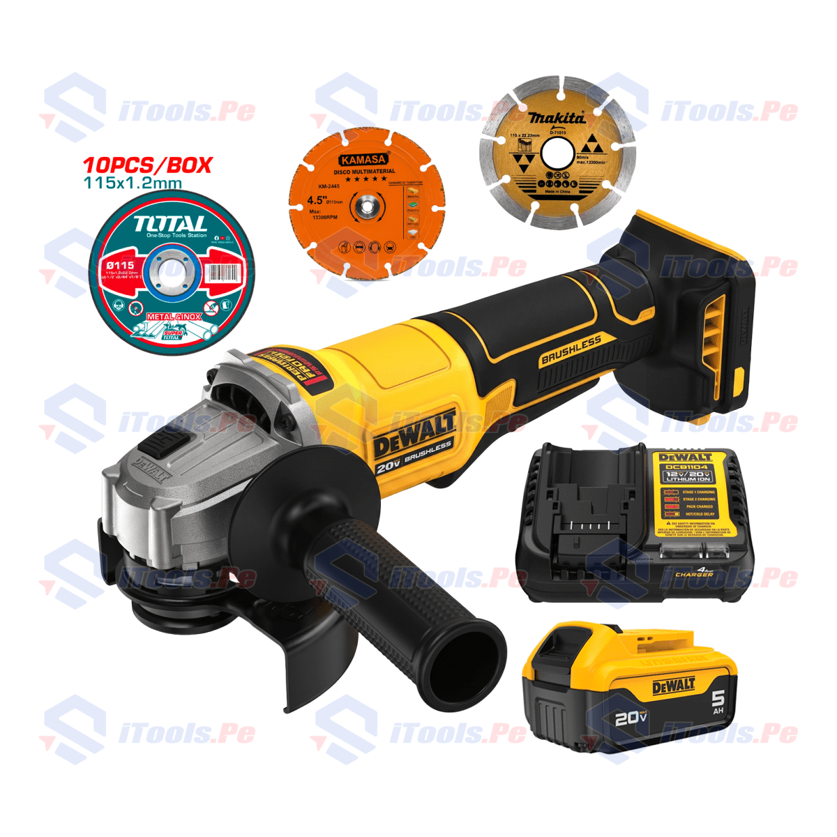 SUPER KIT AMOLADORA 20V DEWALT1
