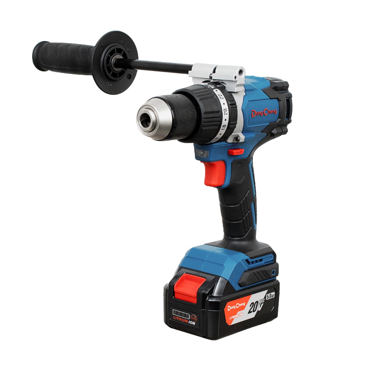 TALADRO PERCUTOR ATORNILLADOR BRUSHLESS 20V 5AH 120NM 1/2 CON MALETA DONG CHENG DCJZ03-13FK2