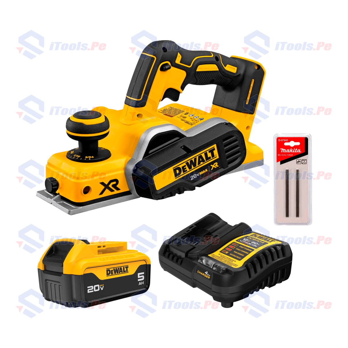 KIT CEPILLO INALÁMBRICO DEWALT DCP580B1