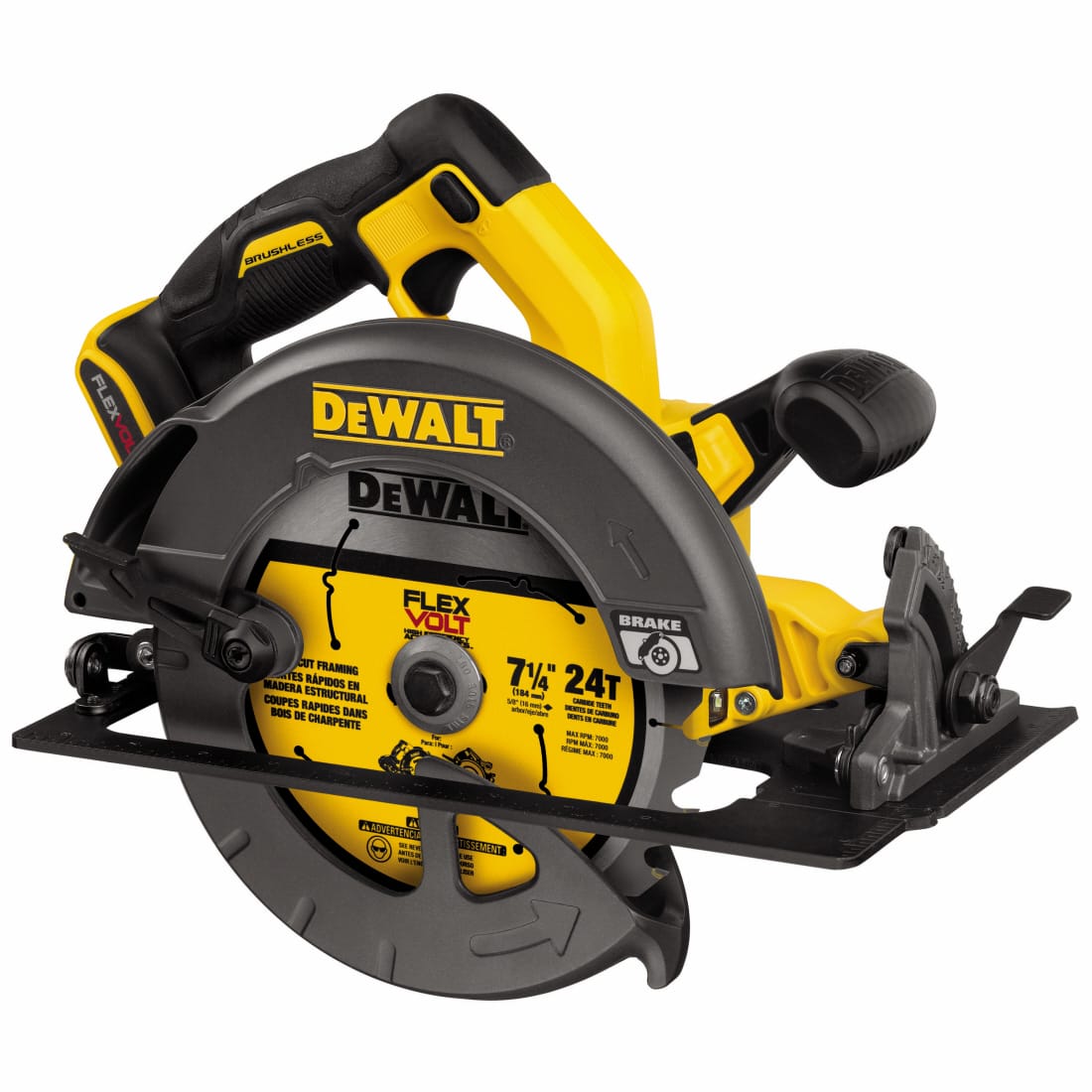 Sierra Circular de 7-1/4'' 60V Max FLEXVOLT DEWALT DCS575T22