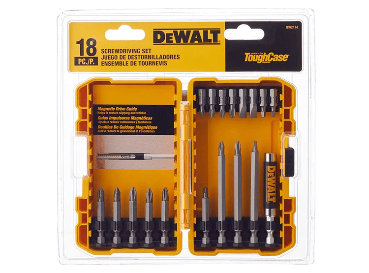 SET PARA ATORNILLADORES 18 PIEZAS DEWALT / DW21741