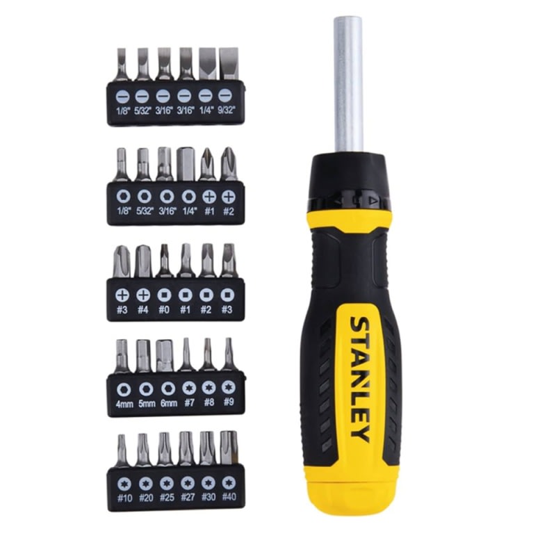 Desarmador con Rachet Multipuntas 30 Piezas Stanley STHT600843