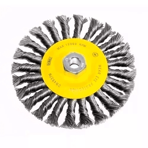 CEPILLO DE RUEDA TRENZADA DE ACERO AL CARBON 6 X M14 - 0.20