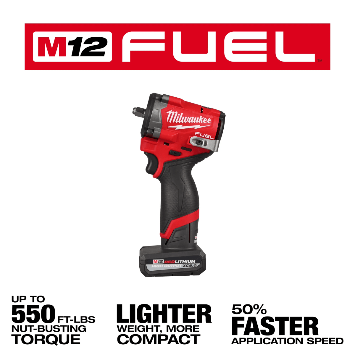 KIT DE LLAVE DE IMPACTO M12 FUEL™ DE 3/8