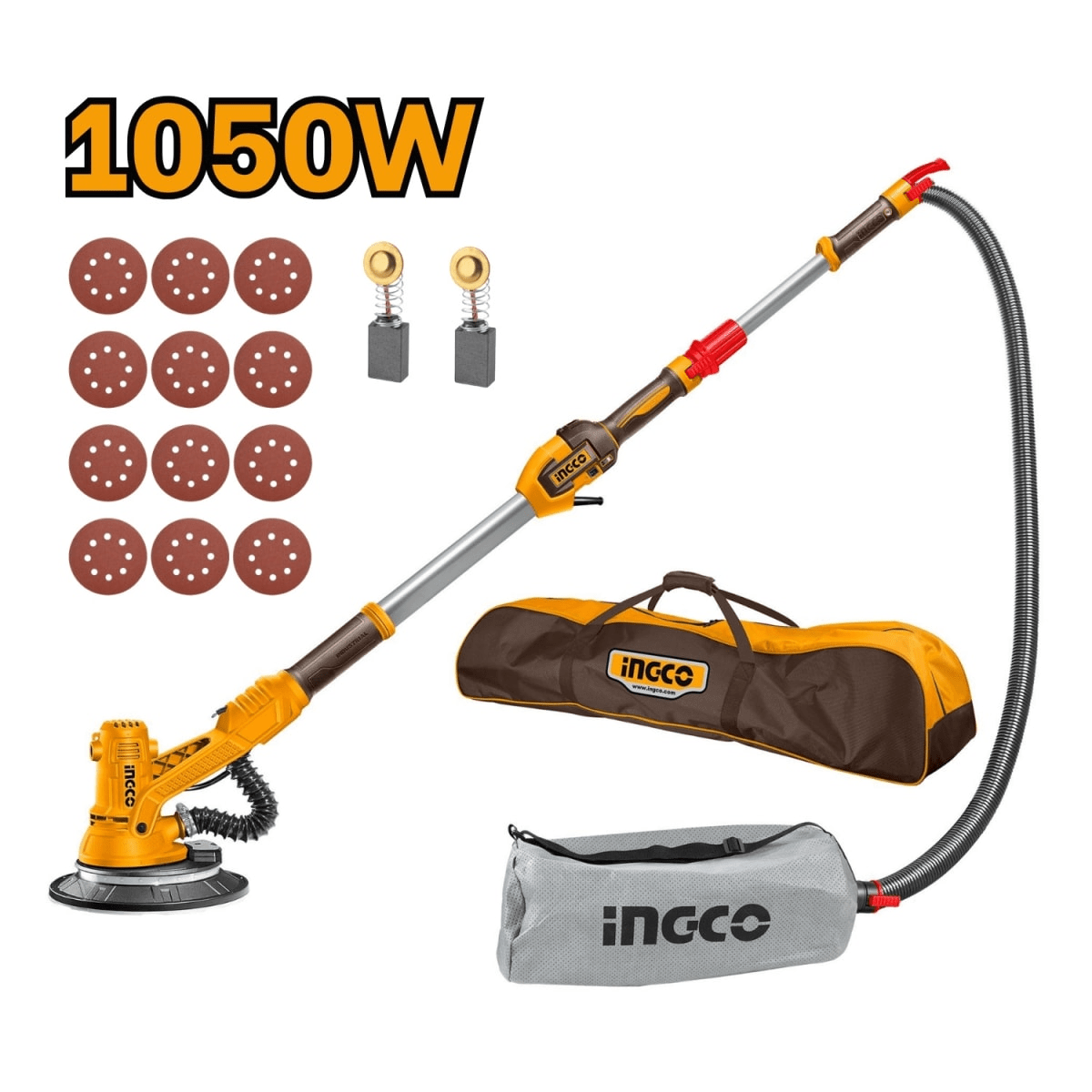 Lijadora de pared y techo Telescópica Industrial 1050w Ingco - DWS1050161