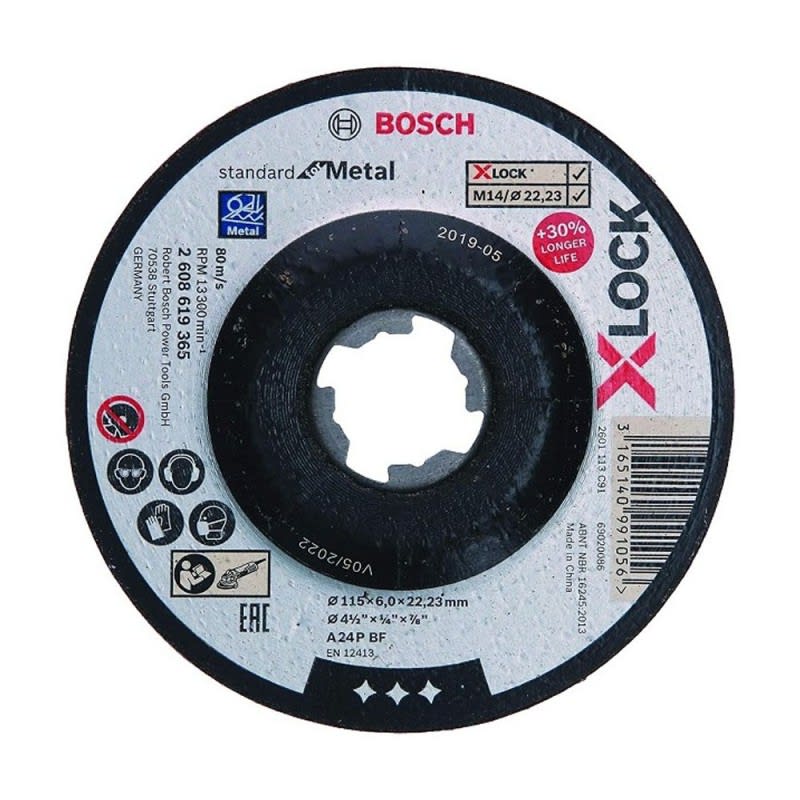 DISCO DE DESBASTE STANDARD FOR METAL X-LOCK 115MM X6X22.23MM1