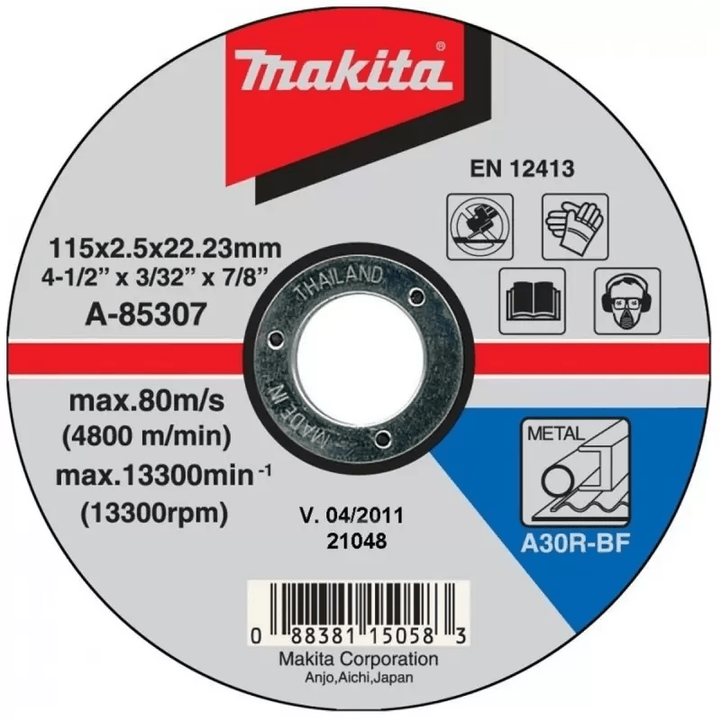 Disco abrasivo corte metal 4.5