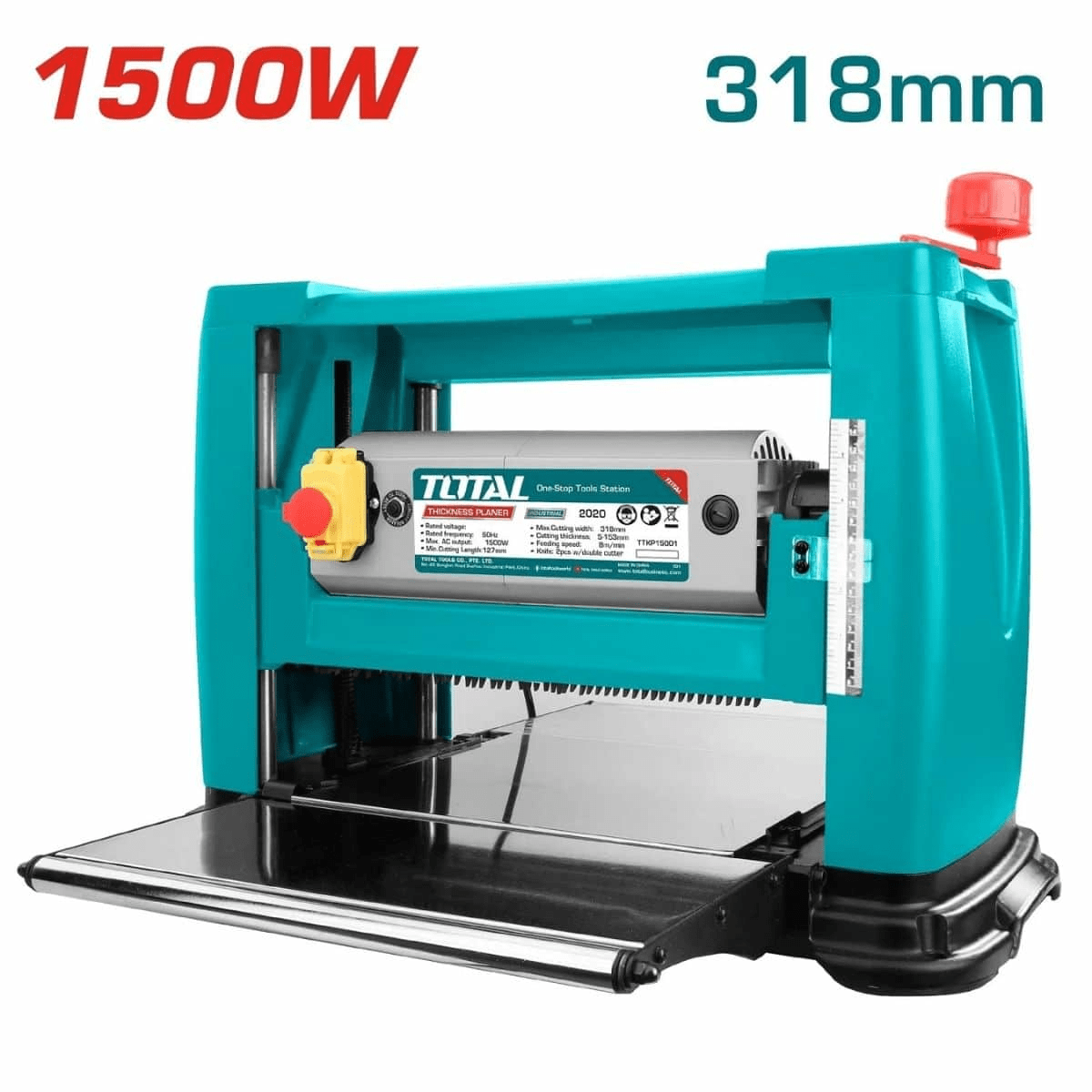 CEPILLADORA AUTOPLANER 1500W 9000RPM INDUSTRIAL TOTAL - FT - TTKP150011
