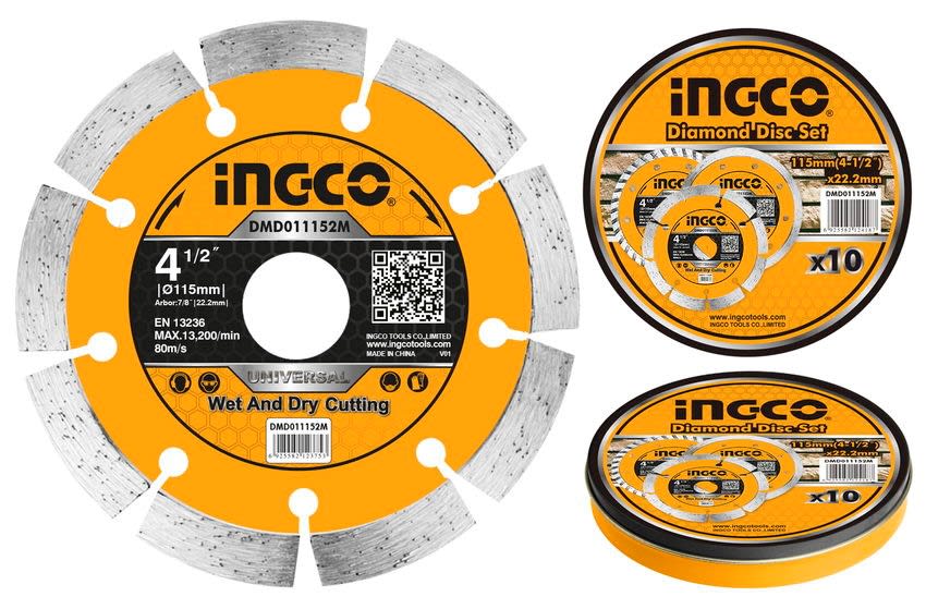 SET DE DISCOS SEGMENTADO 4 1/2” x 10 UND. 