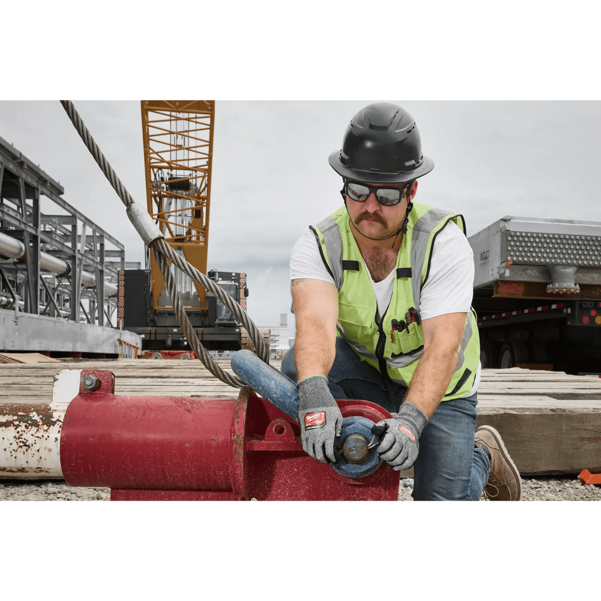 Lentes de seguridad de montura completa con protectores laterales extraíbles MILWAUKEE 48-73-25123