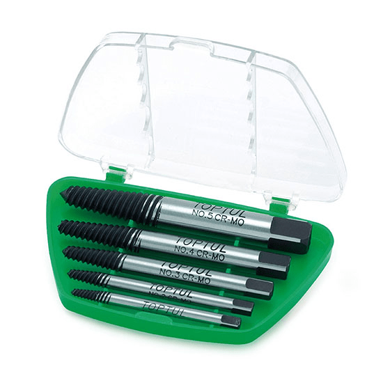 Juego de extractores de tornillos 5 pzs TOPTUL - JGAW05011