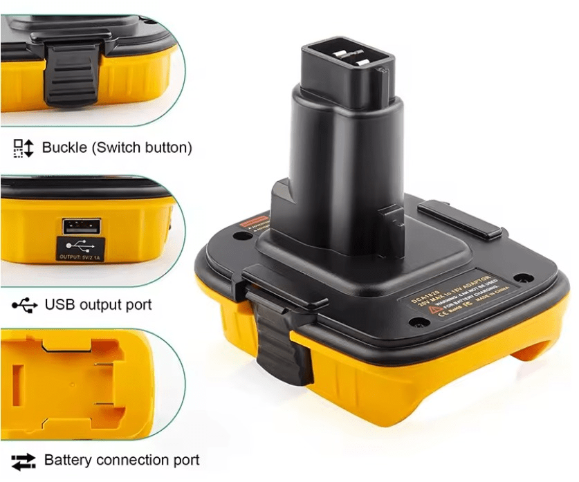 ADAPTADOR DE BATERIA DCB200/DCB201 PARA ATORNILLADOR DC988/DC950 18V - 20V3