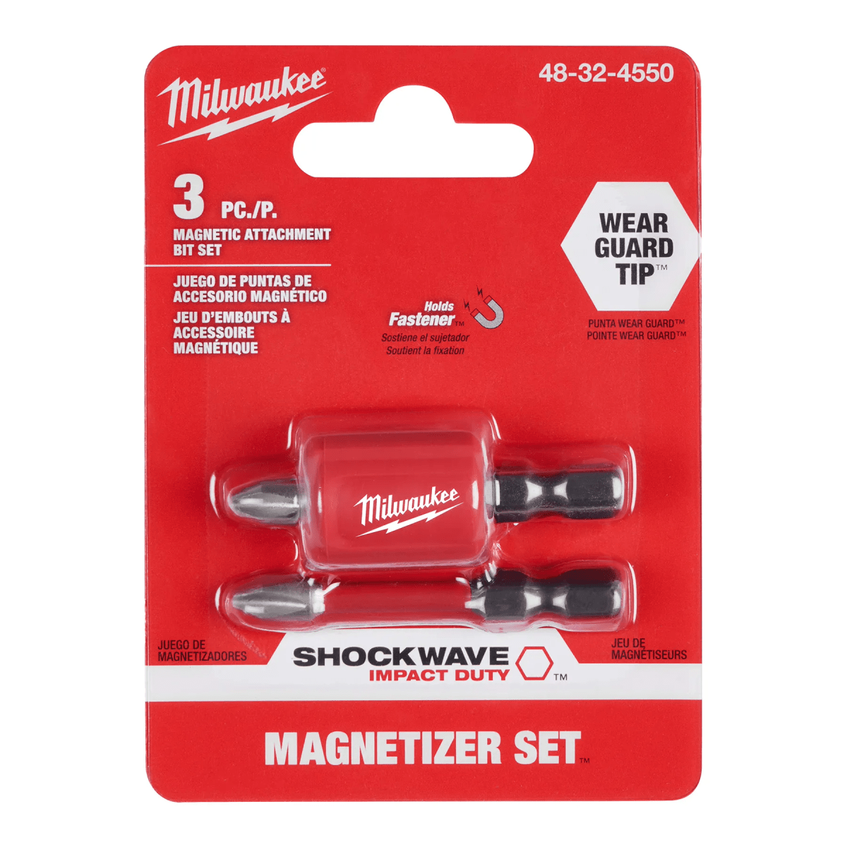 JUEGO DE PUNTAS PH2 Y ACCESORIO MAGNÉTICO SHOCKWAVE IMPACT DUTY™ MILWAUKEE /  48-32-45503