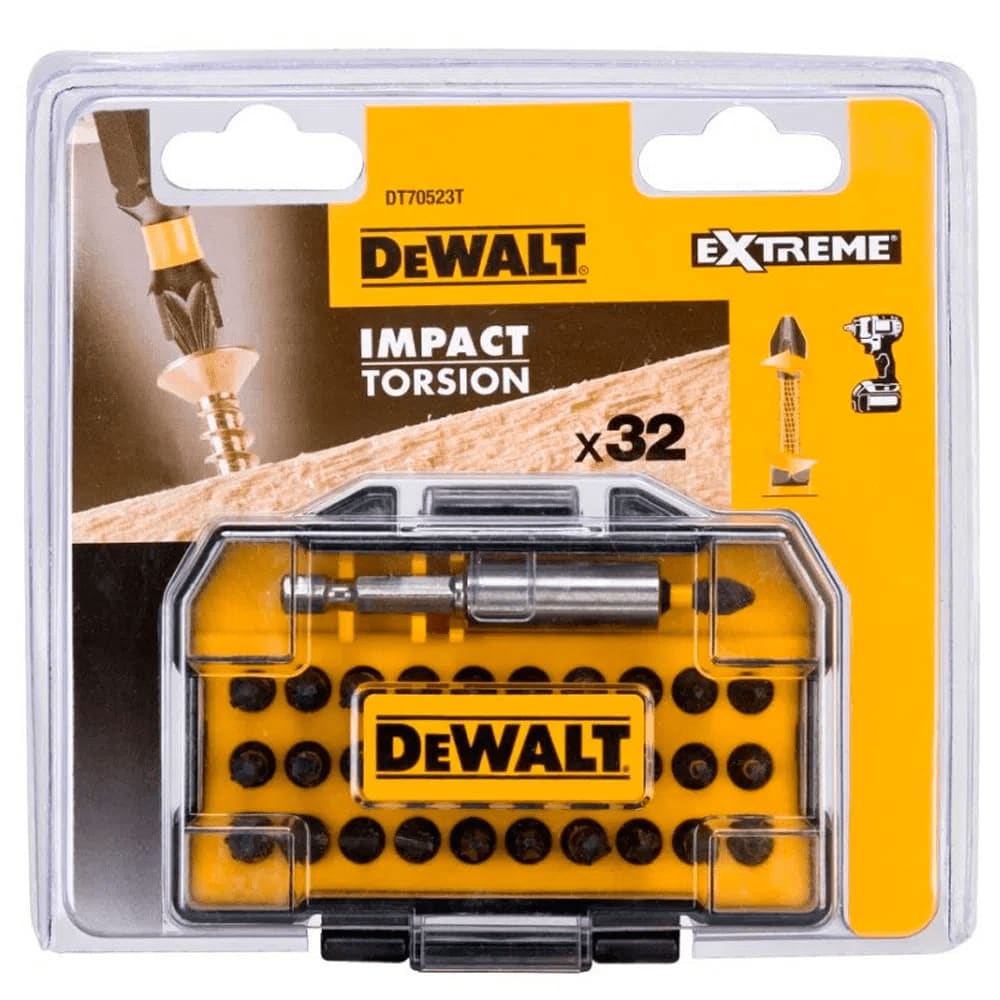 SET DE PUNTAS PARA ATORNILLADOR FLEXTORQ 32 PIEZAS DEWALT DT70523T-QZ1