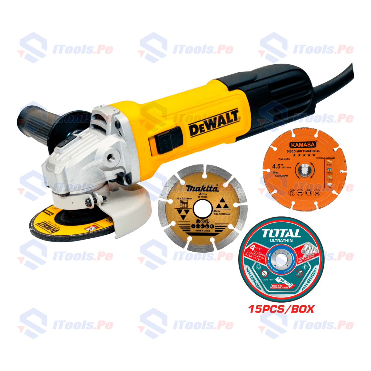 COMBO FULL CORTE DEWALT 750W dwe750-b2 + 3 DISCOS DE CORTE1