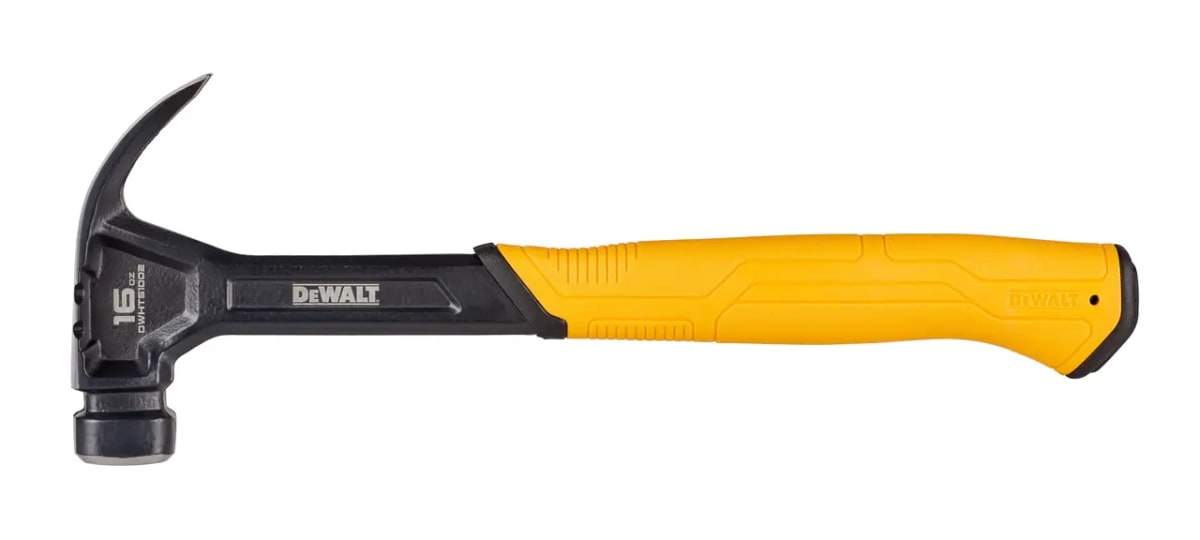 MARTILLO DE ACERO CON GARRA CURVA DE 16 OZ (454 G) DEWALT DWHT510023