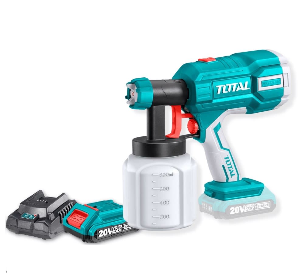 PISTOLA PARA PINTAR 20V 0.2BAR 800ML/MIN + BATERÍA 2.0AH - TSGLI204061
