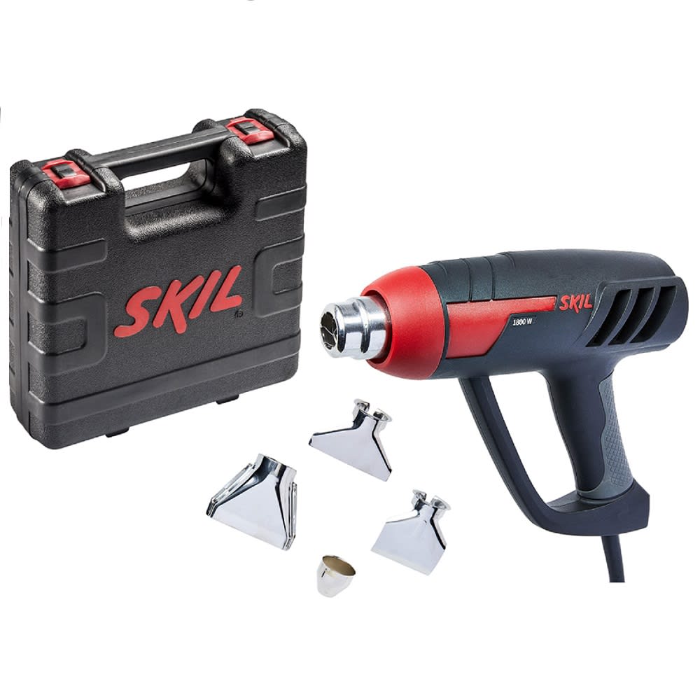PISTOLA DE CALOR 8003 SKIL 1800W + MALETÍN PLÁSTICO + 4 BOQUILLAS3