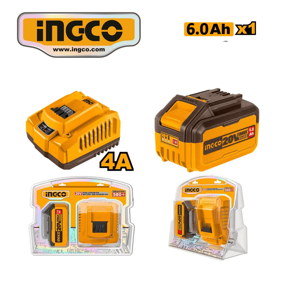 SET 1 BATERÍA 20V 6.0AH + CARGADOR RÁPIDO 4A – FBCPK14161