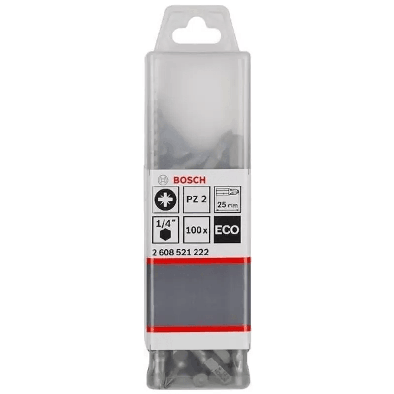 Punta Pozidrive PZ2 Eco Extra Hard 25MM 100UND BOSCH / 26085212221