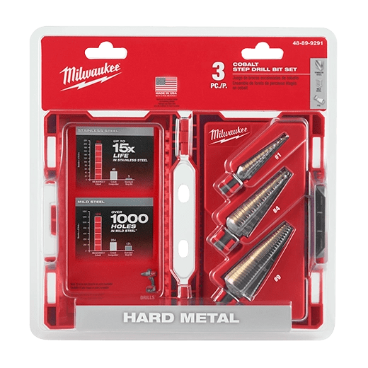JUEGO DE BROCAS COBALT DE 3 PIEZAS 1,4 y 9 MILWAUKEE / 48-89-92912