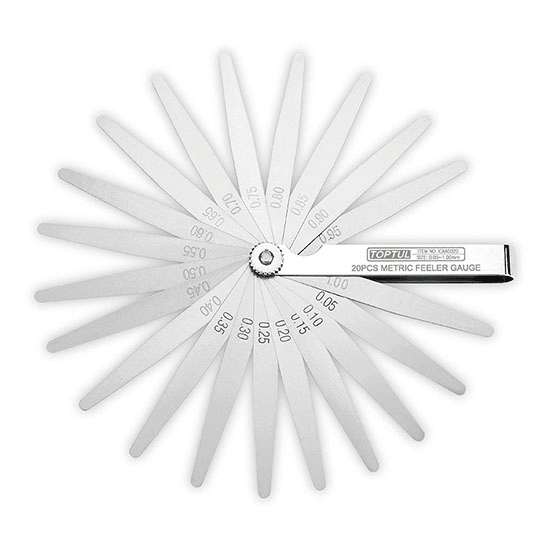 Galgas de espesores métricas 20 pcs TOPTUL - ICAA00201