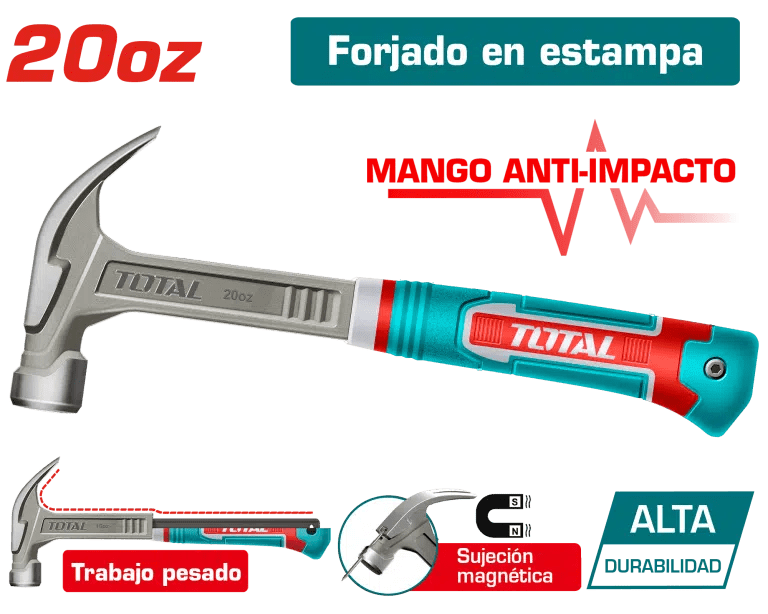 Martillo de uña magnético 20oz TOTAL / THCH61020L1