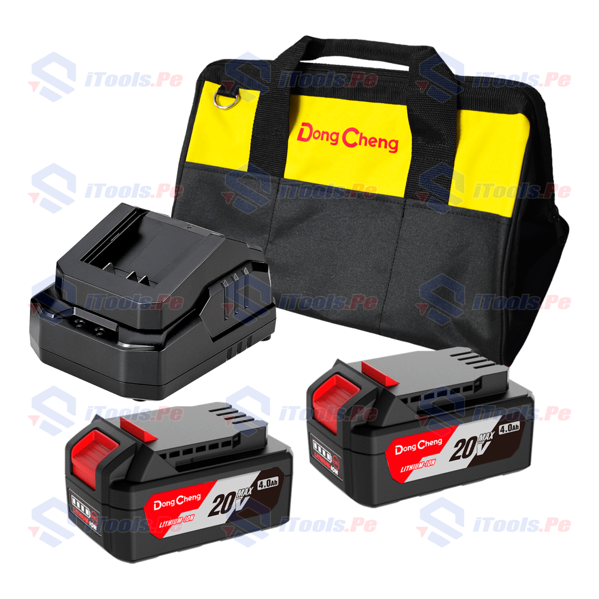 KIT BATERIAS 4AH + CARGADOR  2AH + BOLSA DE LONA DONG CHENG1