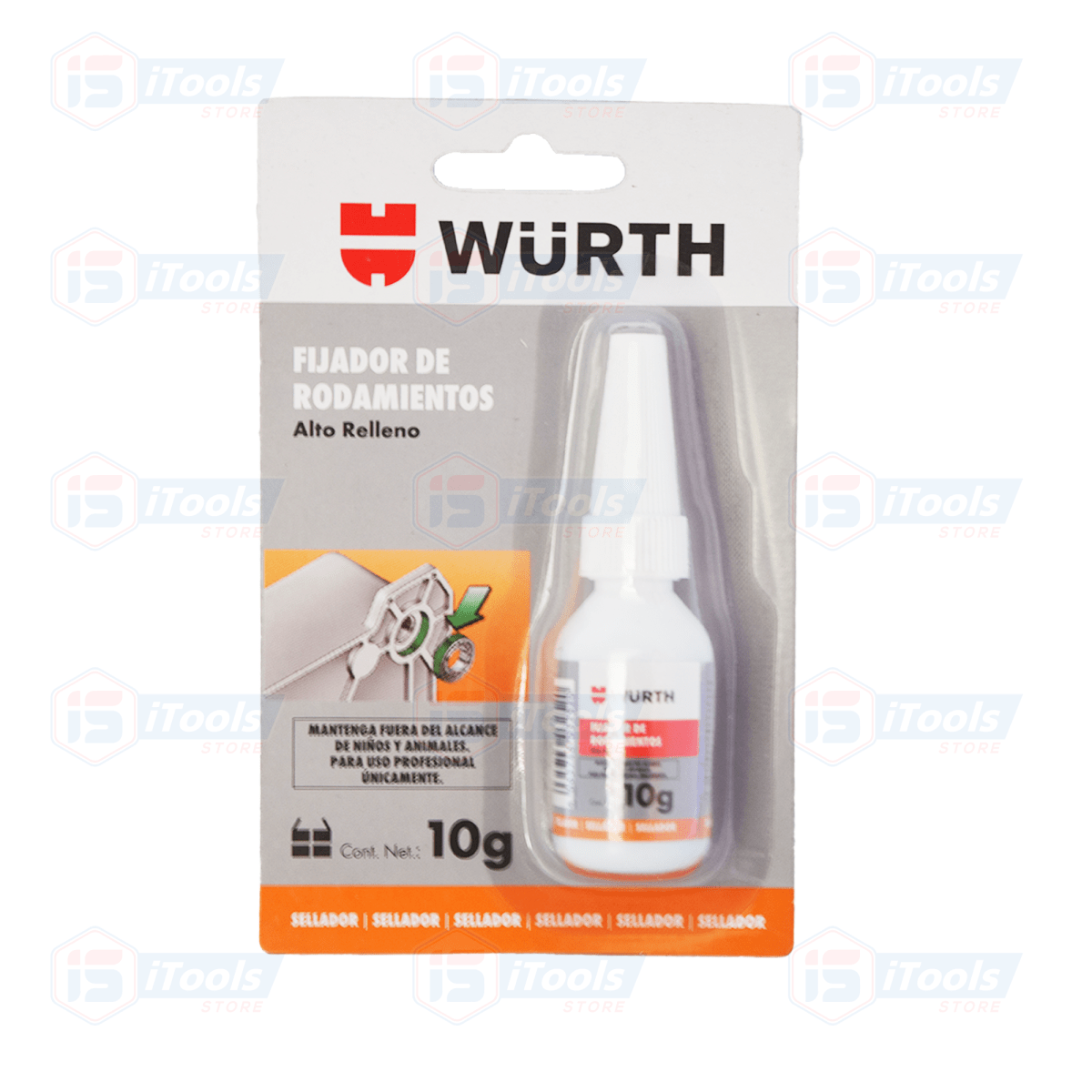 FIJADOR DE RODAMIENTOS 10g ALTO RELLENO WURTH / 08936030101