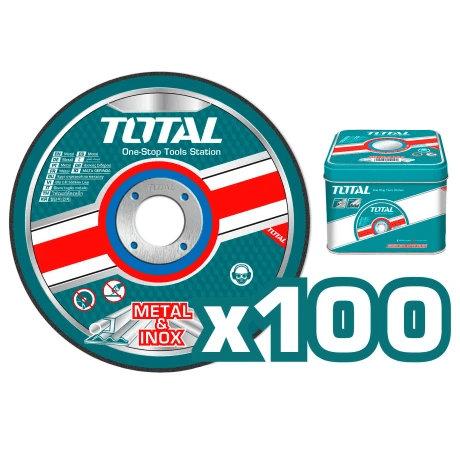 Set 100 Discos Corte Metal Para Amoladora 4 1/2