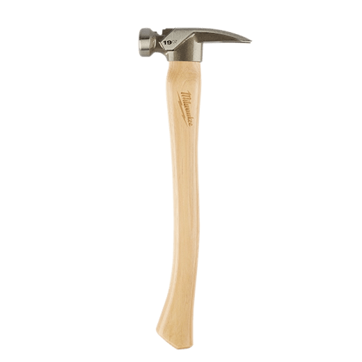 Martillo carpintero 19 oz con mango de madera cara lisa  MILWAUKEE / 48-22-95191